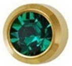 Серьги завальцованные средние R205 изумруд Серьги завальцованные средние R205 изумруд