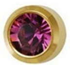 Серьги завальцованные средние R202 аметист Серьги завальцованные средние R202 аметист