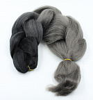 Канекалон 2-цветный 100гр 130см B35 черно темно серый Канекалон 2-цветный 100гр 130см B35 черно темно серый