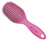 Щетка I LOVE MY HAIR 1502 Spider Classic розовая глянцевая L Щетка I LOVE MY HAIR 1502 Spider Classic розовая глянцевая L