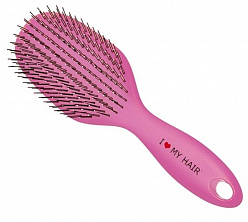 Щетка I LOVE MY HAIR 1502 Spider Classic розовая глянцевая L