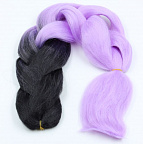 Канекалон 2-цветный 100гр 130см B27 черно сиреневый Канекалон 2-цветный 100гр 130см B27 черно сиреневый