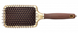 Щетка Olivia Garden ID2074 EXPERT CARE RECTANGULAR Nylon Bristle Gold&Brown L