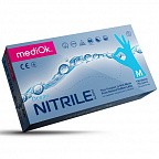 Перчатки Mediok нитрил 100шт M голубые Перчатки Mediok нитрил 100шт M голубые
