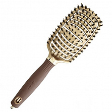 Щетка Olivia Garden ID2071 Boar&Nylon Bristles Gold&Brown щетина+нейлон