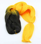 Канекалон 2-цветный 100гр 130см B09 черно светло оранжевый Канекалон 2-цветный 100гр 130см B09 черно светло оранжевый