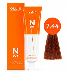 7/44 русый интенсивно-медный 100мл Ollin N-Joy