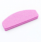 Пилка-шлифовка полукруглая розовая мини