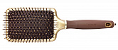 Щетка Olivia Garden ID2074 EXPERT CARE RECTANGULAR Nylon Bristle Gold&Brown L