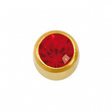 Серьги завальцованные большие L207 рубин Серьги завальцованные большие L207 рубин