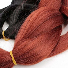 Канекалон 2-цветный 100гр 130см B31 черно медный