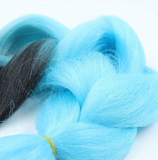 Канекалон 2-цветный 100гр 130см B22 черно светло синий