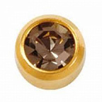 Серьги завальцованные средние R214 черный бриллиант
