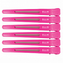 Зажим Ollin Professional 398622 6шт с силиконовой резинкой
