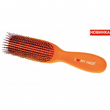 Щетка I LOVE MY HAIR 1501S Spider Soft оранжевая матовая M