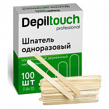 Шпатель деревянный Depiltouch 100шт  114х10мм