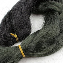 Канекалон 2-цветный 100гр 130см B14 черно зеленосерый