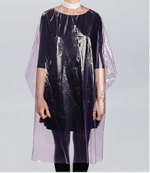 Пеньюар  одноразовый Чистовье 602-650 100х160 п/э  50шт (сиреневый)