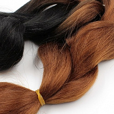 Канекалон 2-цветный 100гр 130см B29 черно св.коричневый