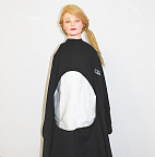 Пеньюар одноразовый MASTER Professional черный с окошком