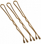 Невидимки 50мм 60шт бронза волна