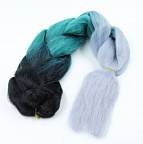 Канекалон 3-цветный 100гр 130см C18 черно изумрудно пепельный Канекалон 3-цветный 100гр 130см C18 черно изумрудно пепельный