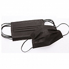 Маска Чистовье трехслойная на резинках 100шт черная