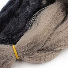 Канекалон 2-цветный 100гр 130см B36 черно серый