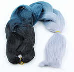 Канекалон 3-цветный 100гр 130см C19 черно темносиний пепельный Канекалон 3-цветный 100гр 130см C19 черно темносиний пепельный