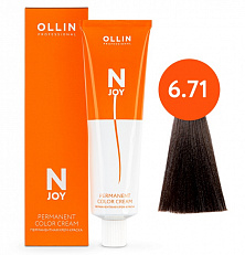 6/71 темно-русый коричнево-пепельный 100мл Ollin N-Joy