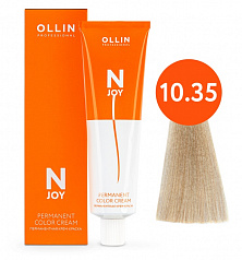 10/35 светлый блондин золотисто-махагоновый 100мл Ollin N-Joy