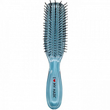 Щетка I LOVE MY HAIR 1801 Русалочка синяя прозрачная М