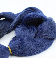 Канекалон 2-цветный 100гр 130см B20 черно темносиний