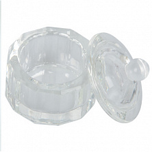 Стаканчик для ликвида стекло с крышкой большой