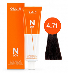 4/71 шатен коричнево-пепельный 100мл Ollin N-Joy