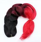 Канекалон 3-цветный 100гр 130см C06 черно бордово красный Канекалон 3-цветный 100гр 130см C06 черно бордово красный