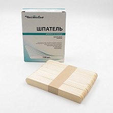 Шпатель деревянный Чистовье 100шт широкий 140х18мм