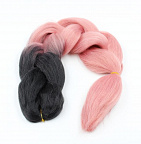 Канекалон 2-цветный 100гр 130см B06 черно пудровый Канекалон 2-цветный 100гр 130см B06 черно пудровый